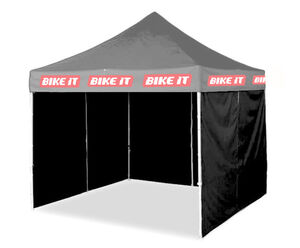 BIKE IT 4 x Side Walls For Easy-Up Canopy Black 