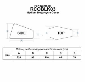 BIKE IT 'Nautica' Outdoor Motorcycle Rain Cover for Medium sized Motorcycles click to zoom image