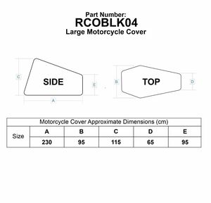 BIKE IT 'Nautica' Outdoor Motorcycle Rain Cover for Large sized Motorcycles click to zoom image