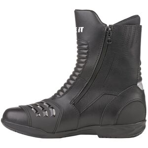 BIKE IT 'Preto' Black Mid Length Waterproof Motorcycle Boot click to zoom image