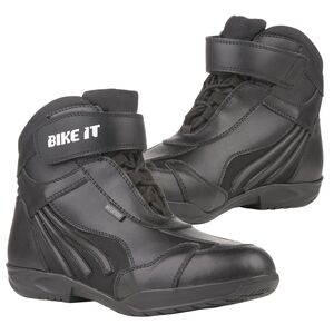 BIKE IT 'Perun' Low-Cut Black Waterproof Motorcycle Boot 2021