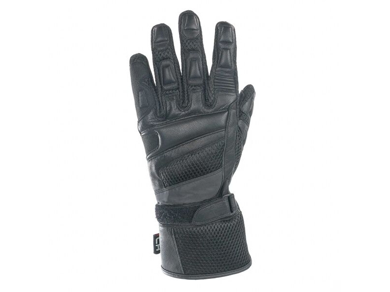 BIKE IT "Triple Black Air" Summer Motorcycle Glove click to zoom image