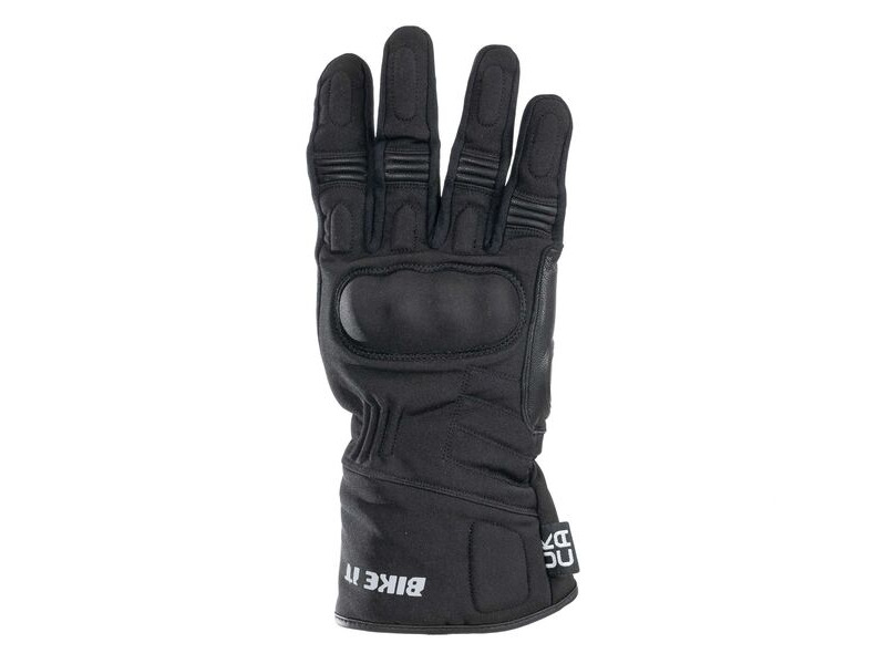 BIKE IT "Triple Black" All-Seasons Motorcycle Glove click to zoom image