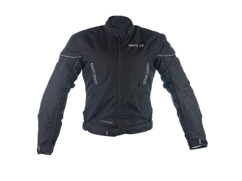 BIKE IT 'Insignia' Ladies Motorcycle Jacket (Black) click to zoom image