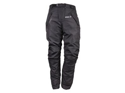 BIKE IT 'Triple Black' Ultimate Adventure Waterproof Motorcycle Pants/Trousers