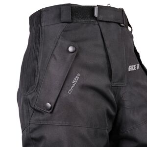 BIKE IT 'Triple Black' Ultimate Adventure Waterproof Motorcycle Pants/Trousers click to zoom image