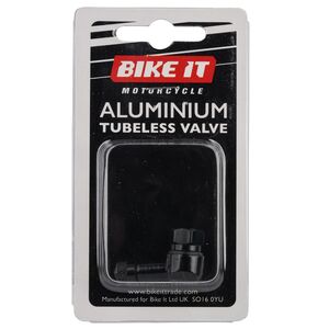 BIKE IT Aluminium 90deg. Tubeless Valve 8.3mm (Black - 1 Piece) click to zoom image