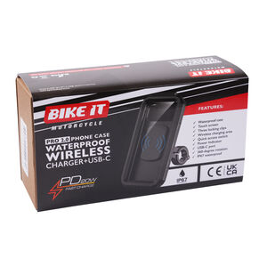 BIKE IT Pro2 Wireless Phone Charger Waterproof with USB-C click to zoom image