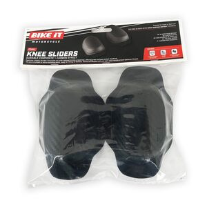 BIKE IT Knee Sliders (Pair) Black Carbon Effect Oval click to zoom image