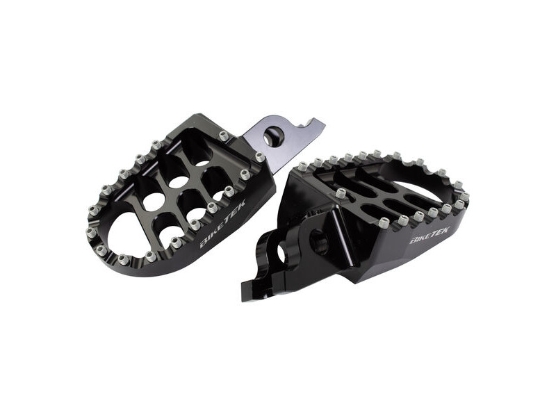 BIKETEK MX Forged Wide Platform Footpegs Honda Black #11BLK click to zoom image