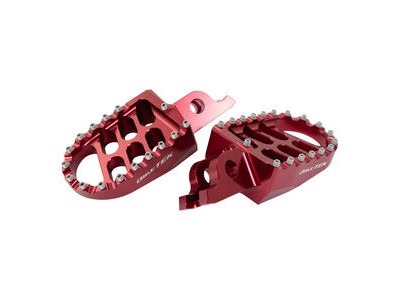 BIKETEK MX Forged Wide Platform Footpegs Honda Red #11R