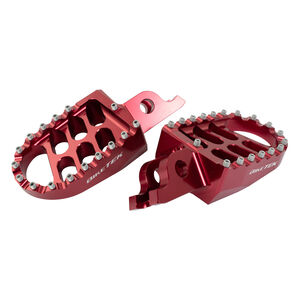 BIKETEK MX Forged Wide Platform Footpegs Honda Red #11R 