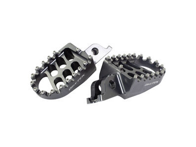 BIKETEK MX Forged Wide Platform Footpegs Kawasaki Gun Metal #22GM