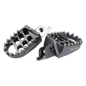 BIKETEK MX Forged Wide Platform Footpegs Kawasaki Gun Metal #22GM 