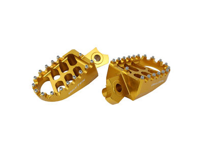 BIKETEK MX Forged Wide Platform Footpegs Suzuki Gold #55GD