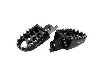 BIKETEK MX Forged Wide Platform Footpegs Kawasaki Black #66BLK