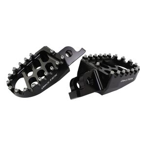 BIKETEK MX Forged Wide Platform Footpegs Kawasaki Black #66BLK 