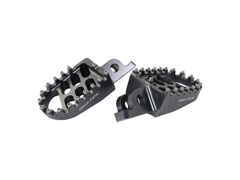 BIKETEK MX Forged Wide Platform Footpegs Kawasaki Gun Metal #66GM click to zoom image