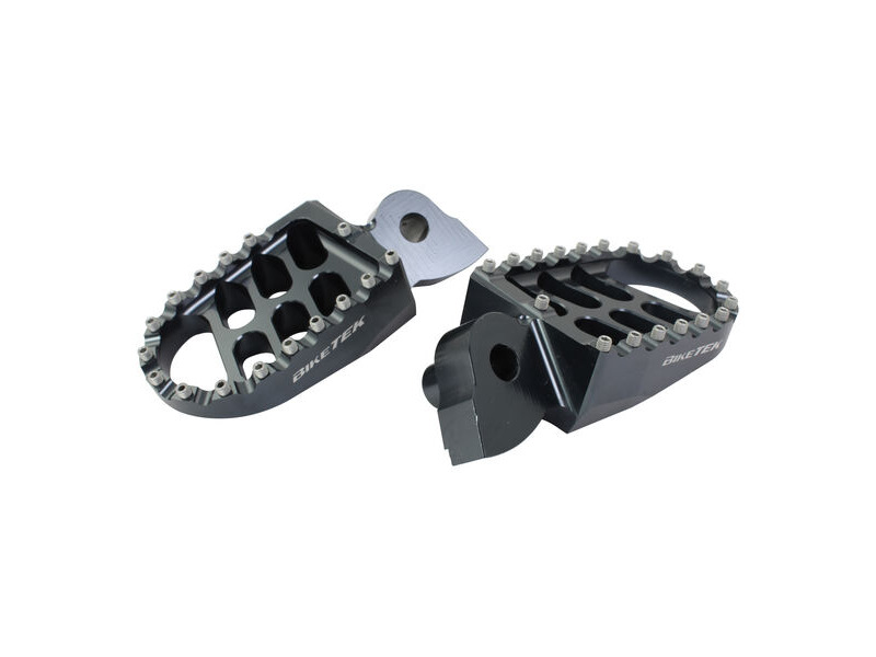 BIKETEK MX Forged Wide Platform Footpegs Yamaha Gun Metal #77GM click to zoom image