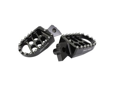 BIKETEK MX Forged Wide Platform Footpegs Kawasaki Black #99BLK