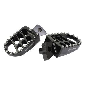 BIKETEK MX Forged Wide Platform Footpegs Kawasaki Black #99BLK 