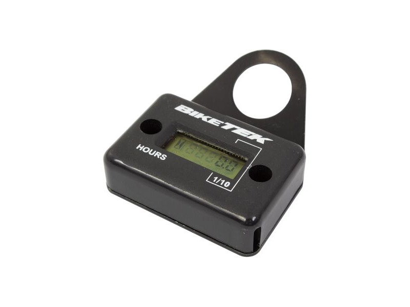 BIKETEK Engine Hour Meter Black With Bracket click to zoom image