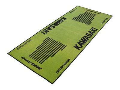 BIKETEK Series 3 Kawasaki Logo Garage Mat 190 X 80cm