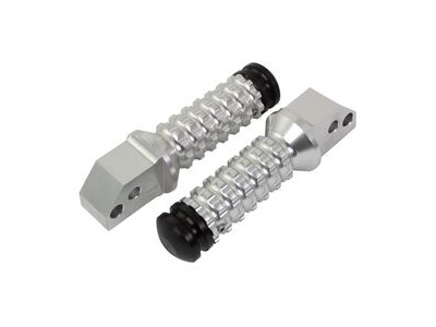 BIKETEK Ally Footpegs With Slider (Pair) Honda Rear Silver HD11R