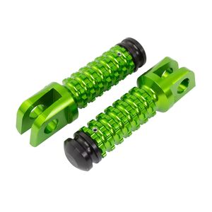 BIKETEK Ally Footpegs With Slider (Pair) Kawasaki Front Green KW11F 