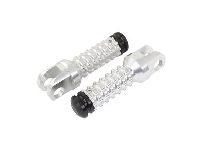 BIKETEK Ally Footpegs With Slider (Pair) Suzuki Front Silver SU12F