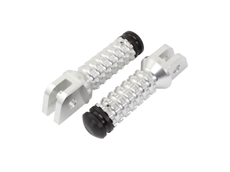 BIKETEK Ally Footpegs With Slider (Pair) Yamaha Front Silver YA11F click to zoom image