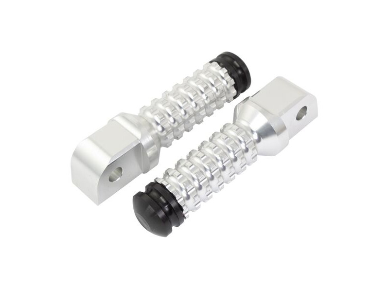 BIKETEK Ally Footpegs With Slider (Pair) Yamaha Rear Silver YA12R click to zoom image