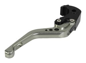 BIKETEK Adjustable CNC Brake Lever Short - Titanium / Black Adjuster - #B06S click to zoom image