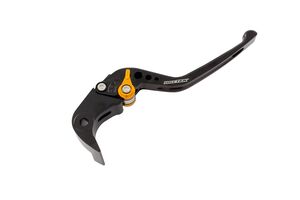 BIKETEK Adjustable CNC Brake Lever Short - Black / Gold Adjuster - #B48S 