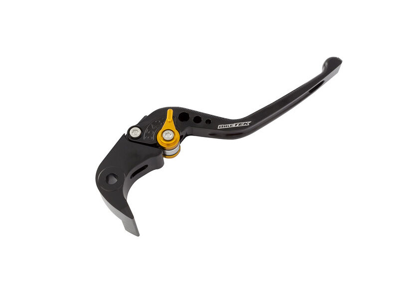 BIKETEK Adjustable CNC Brake Lever Short - Black / Gold Adjuster - #B50S click to zoom image