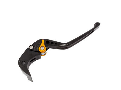 BIKETEK Adjustable CNC Brake Lever Long - Black / Gold Adjuster - #B54