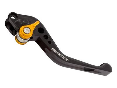 BIKETEK Adjustable CNC Brake Lever Short - Black / Gold Adjuster - #B54S