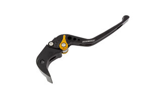 BIKETEK Adjustable CNC Brake Lever Short - Black / Gold Adjuster - #B56S 