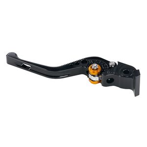 BIKETEK Adjustable CNC Lever Short Brake - Black / Gold Adjuster - #B86S click to zoom image