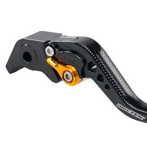 BIKETEK Adjustable CNC Lever Short Brake - Black / Gold Adjuster - #B86S click to zoom image