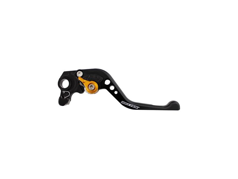 BIKETEK Adjustable CNC Lever Short Brake - Black / Gold Adjuster - #B90S click to zoom image