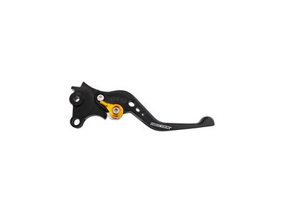 BIKETEK Adjustable CNC Lever Short Brake - Black / Gold Adjuster - #B98S