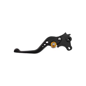 BIKETEK Adjustable CNC Lever Short Brake - Black / Gold Adjuster - #B98S click to zoom image