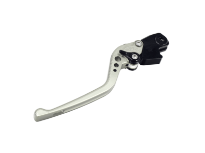 BIKETEK Adjustable CNC Clutch Lever Long - Titanium / Black Adjuster - #C01