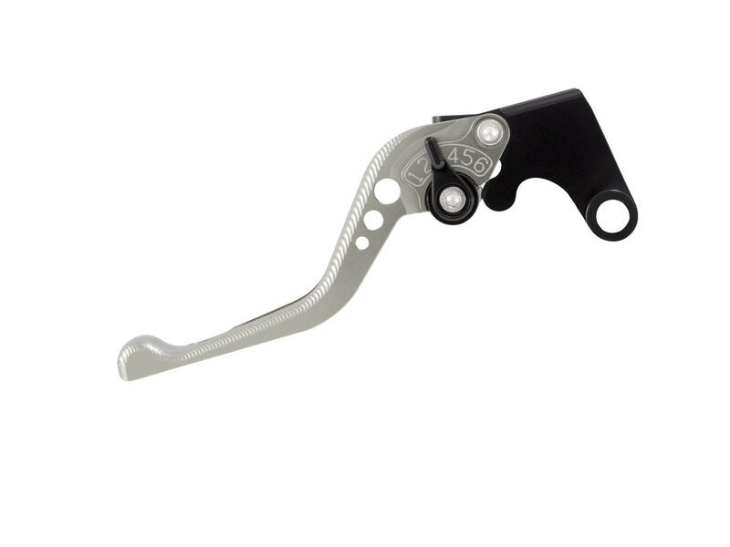 BIKETEK Adjustable CNC Clutch Lever Short - Titanium / Black Adjuster - #C05S click to zoom image