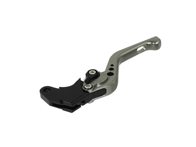 BIKETEK Adjustable CNC Clutch Lever Short - Titanium / Black Adjuster - #C07S click to zoom image