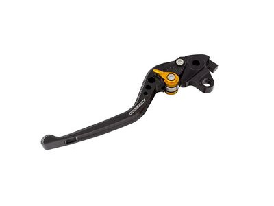 BIKETEK Adjustable CNC Clutch Lever Long - Black / Gold Adjuster - #C49