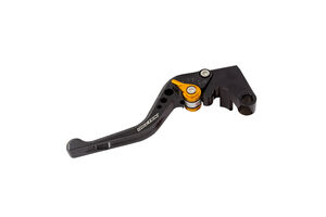 BIKETEK Adjustable CNC Clutch Lever Short - Black / Gold Adjuster - #C49S 