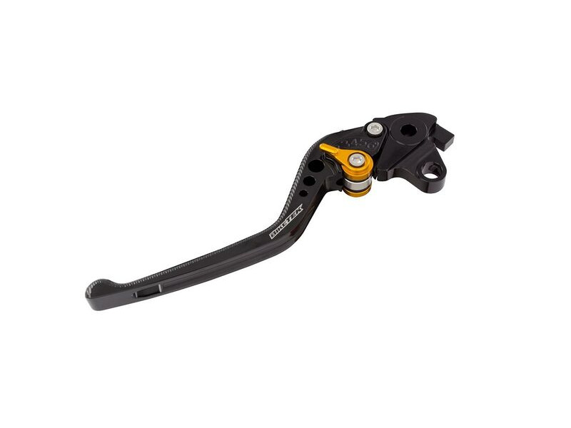 BIKETEK Adjustable CNC Clutch Lever Long - Black / Gold Adjuster - #C51 click to zoom image