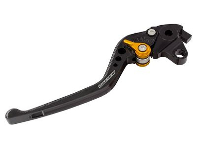 BIKETEK Adjustable CNC Clutch Lever Long - Black / Gold Adjuster - #C57